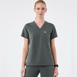 Figs Catarina One Pocket Scrub Top Women's Size 2XL XXL Bonsai Green EUC